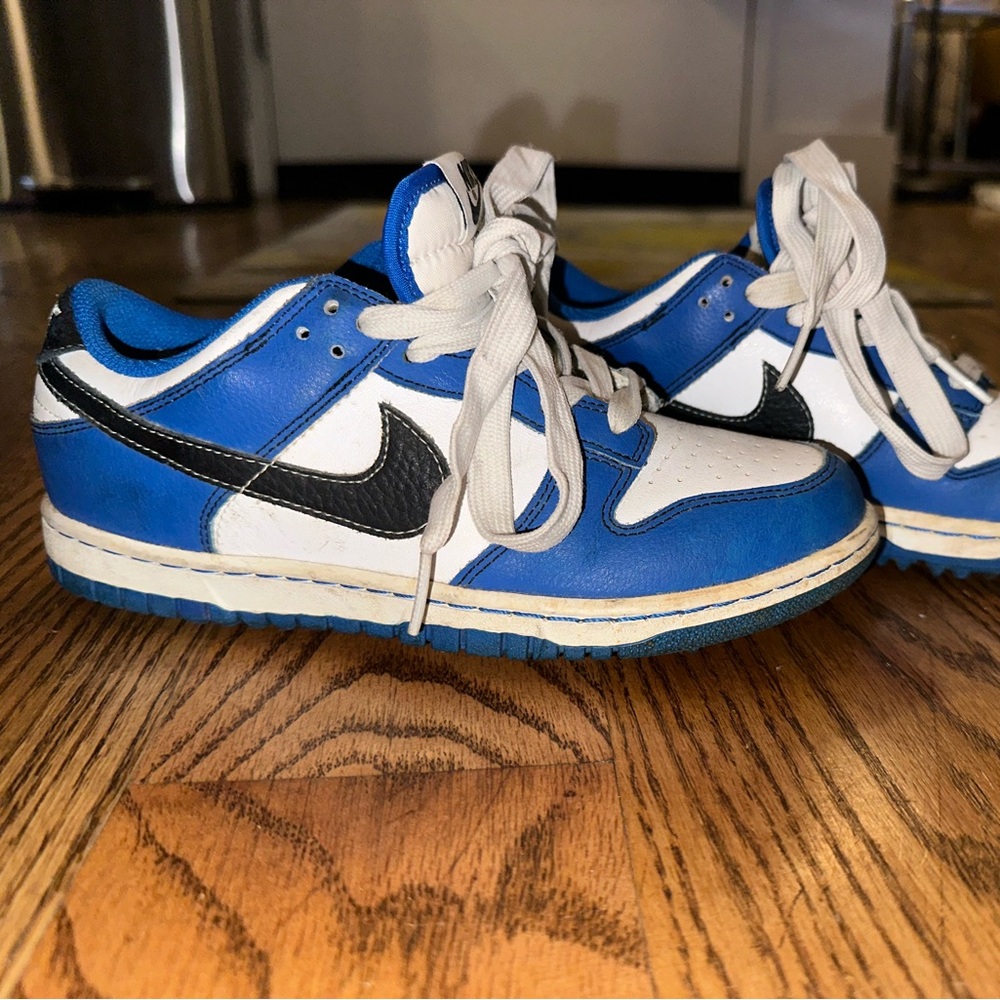 Blue and White Dunks